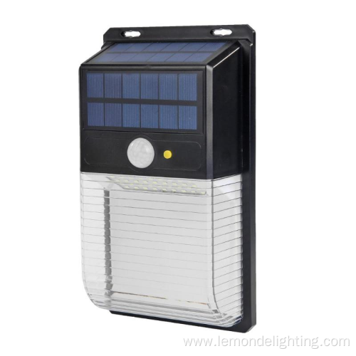 Motion Sensor Wall Light with Double Solar Panel